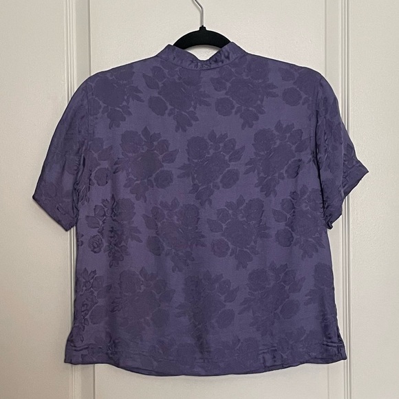 French Laundry Purple Button Up Blouse - Picture 4 of 4